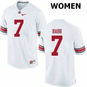 NCAA Ohio State Buckeyes Women's #7 Kamryn Babb White Nike Football College Jersey LAP7045KR